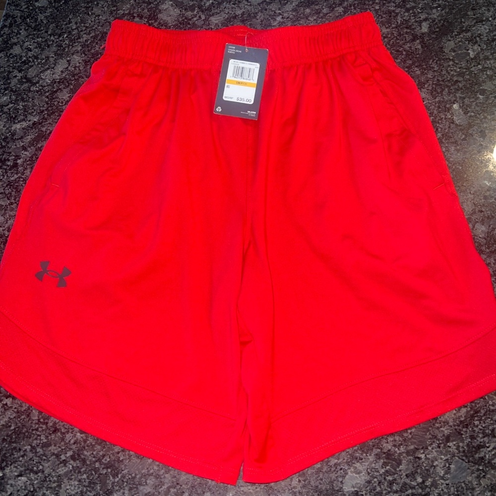 Under armour men’s small athletic shorts red